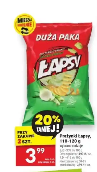 Twój Market Prażynki Łapsy, 110-120 g oferta