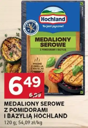 Stokrotka Optima MEDALIONY SEROWE Z POMIDORAMI I BAZYLIĄ HOCHLAND 120g oferta