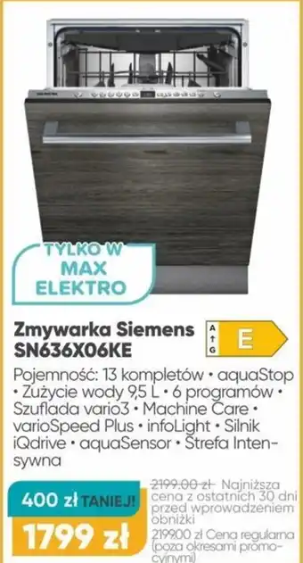 Max Elektro Zmywarka Siemens oferta