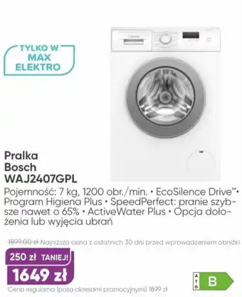 Max Elektro Pralka Bosch oferta