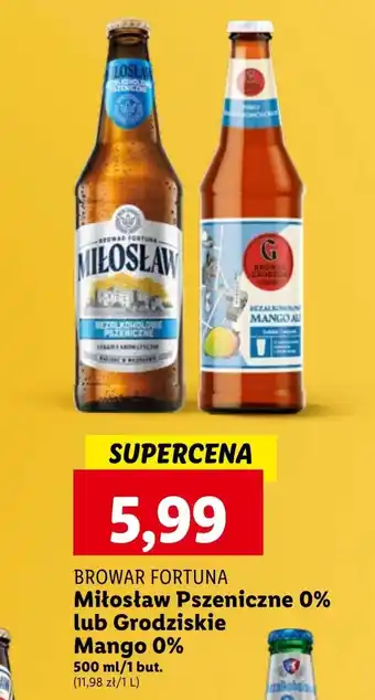 Lidl Piwo Miłosław oferta