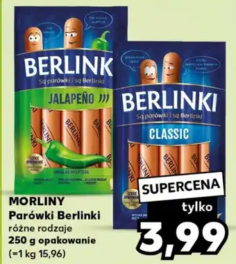 Kaufland MORLINY Parówki Berlinki 250g oferta