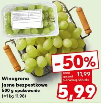 Kaufland Winogrona jasne bezpestkowe 500 g oferta