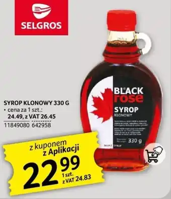 Selgros SYROP KLONOWY 330 G oferta
