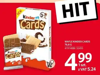 Selgros WAFLE KINDER CARDS 76,8g oferta