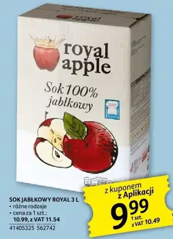 Selgros SOK JABŁKOWY ROYAL 3 L oferta