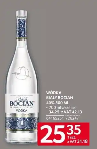 Selgros WÓDKA BIAŁY BOCIAN 40% 500 ML oferta