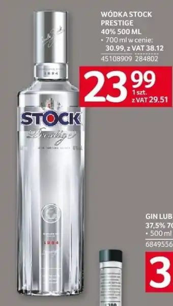 Selgros WÓDKA STOCK PRESTIGE 500ML oferta