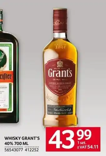 Selgros WHISKY GRANT'S 40% 700 ML oferta