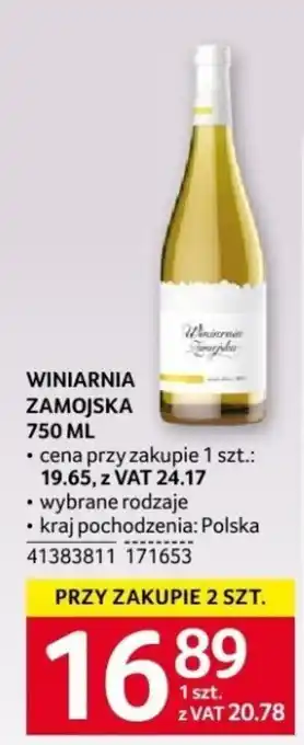 Selgros WINIARNIA ZAMOJSKA 750ml oferta