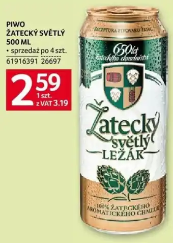 Selgros PIWO ŽATECKÝ SVĚTLÝ 500 ML oferta