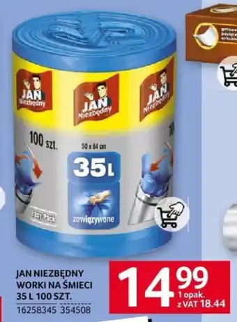 Selgros JAN NIEZBĘDNY WORKI NA ŚMIECI 35 L 100 SZT. oferta