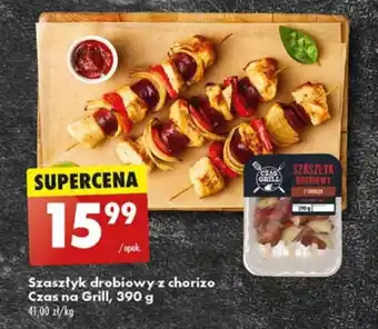 Biedronka Szaszłyk drobiowy z chorizo Czas na Grill 390 g oferta