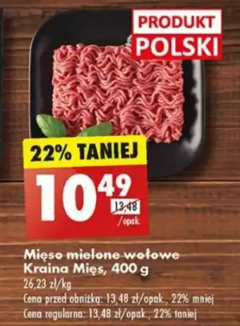 Biedronka Mięso mielone wołowe Kraina Mięs 400 g oferta