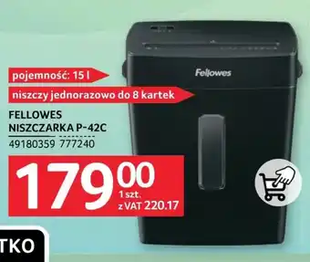 Selgros Niszczarka Fellowes oferta