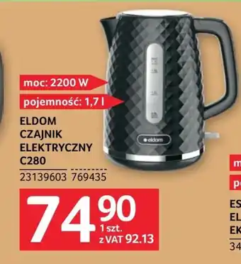 Selgros Czajnik elektryczny Eldom oferta