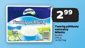 Netto Twaróg półtłusty naturalny Miletto oferta