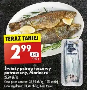 Biedronka Świeży pstrąg tęczowy patroszony Marinero 100g oferta