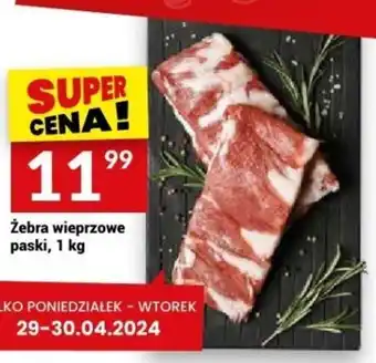 Twój Market Żebra wieprzowe paski, 1 kg oferta