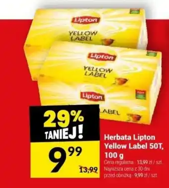 Twój Market Herbata Lipton Yellow Label 50T, 100 g oferta
