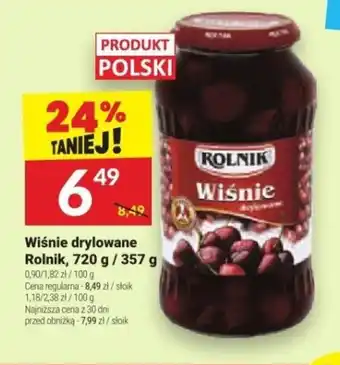 Twój Market Wiśnie drylowane Rolnik, 720 g / 357 g oferta