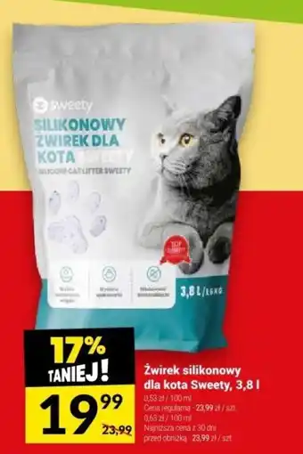 Twój Market Żwirek silikonowy dla kota Sweety, 3,8 l oferta