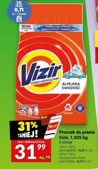 Twój Market Proszek do prania Vizir, 1,925 kg oferta