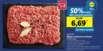 Lidl RZEŹNIK Mięso mielone wołowe 400 g oferta