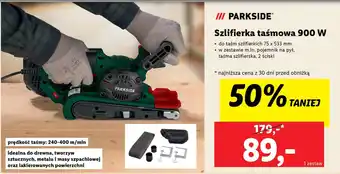 Lidl PARKSIDE Szlifierka taśmowa 900 W 75 x 533 mm oferta