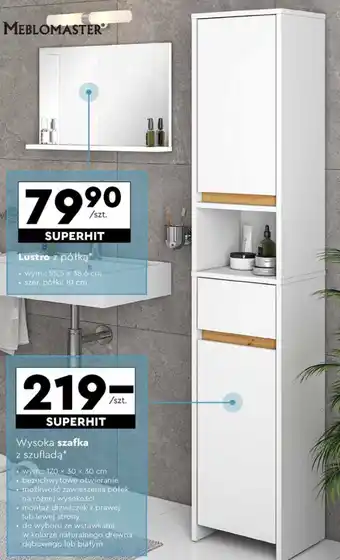 Biedronka Wysoka szafka z szufladą 170x30x30cm oferta