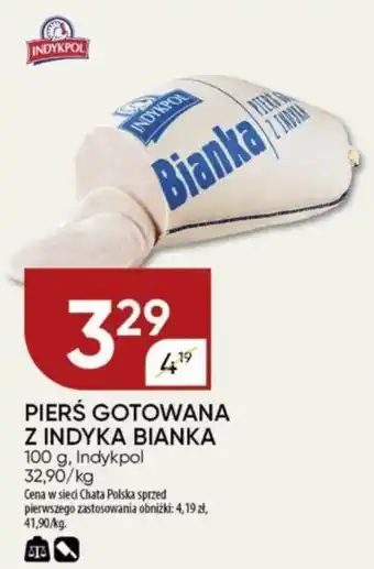 Chata Polska PIERŚ GOTOWANA Z INDYKA BIANKA 100 g, Indykpol oferta