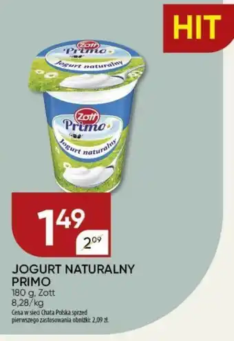 Chata Polska JOGURT NATURALNY PRIMO 180 g, Zott oferta