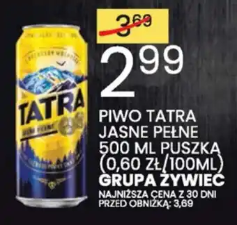 Wafelek PIWO TATRA JASNE PEŁNE 500 ML GRUPA ŻYWIEĆ oferta