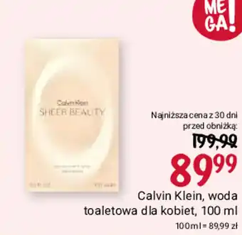 Rossmann Calvin Klein woda toaletowa dla kobiet 100 ml oferta