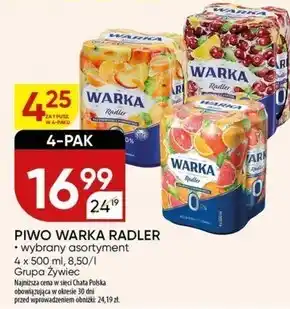 Chata Polska Warka Radler Piwo bezalkoholowe grejpfrut z pomarańczą 4 x 500 ml oferta
