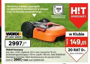 Leroy Merlin Robot koszący Worx oferta