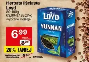 Delikatesy Centrum Loyd Yunnan Herbata czarna liściasta 80 g oferta