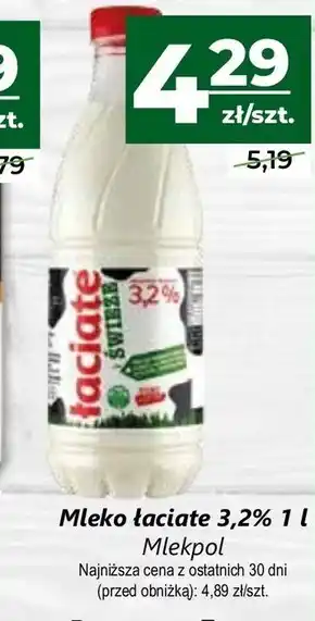 Społem Łaciate Mleko świeże 3,2 % 1 l oferta