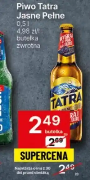 Delikatesy Centrum Tatra Piwo jasne pełne 500 ml oferta