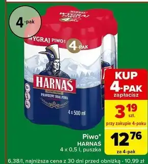 Carrefour Express Harnaś Piwo jasne pełne 4 x 500 ml oferta