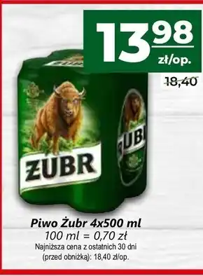 Społem Żubr Piwo jasne 2 l (4 x 0,5 l) oferta