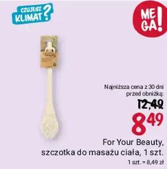 Rossmann For Your Beauty szczotka do masażu ciała 1 szt. oferta