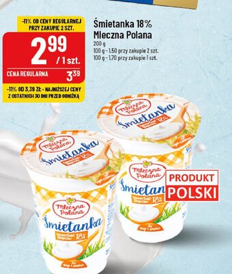 Polomarket Śmietana 18 % 1 SZT 200 G oferta