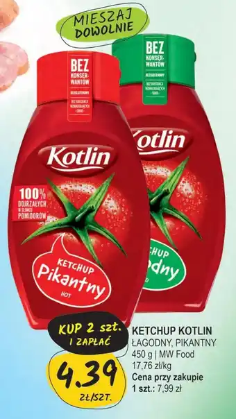 Słoneczko KETCHUP KOTLIN 450 g MW Food oferta