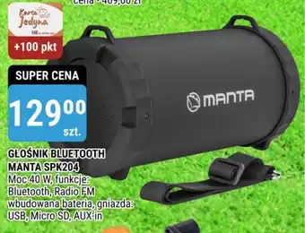 bi1 GŁOŚNIK BLUETOOTH MANTA SPK204 oferta