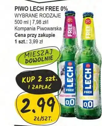 Słoneczko PIWO LECH FREE 0% 500 ml Kompania Piwowarska oferta