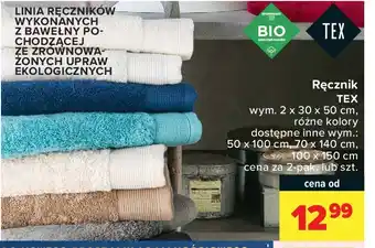 Carrefour Ręcznik bio 50 x 100 cm 1 SZT oferta