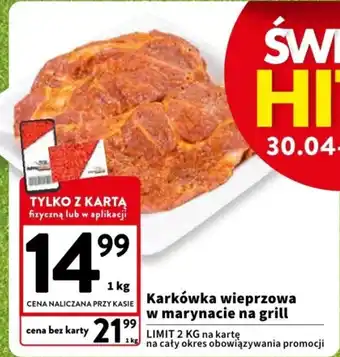 Intermarche Karkówka wieprzowa w marynacie na grill 1 kg oferta