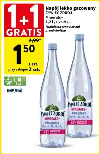 Intermarche Napój lekko gazowany ŻYWIEC ZDRÓJ 1,2l oferta