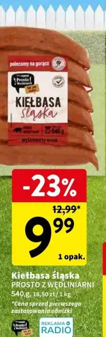 Intermarche Kiełbasa śląska PROSTO Z WĘDLINIARNI 540g oferta